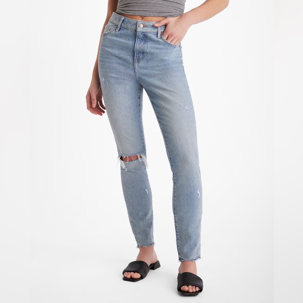 Express 90’s Skinny Jeans High Waisted Light Wash Rigid stretch New
